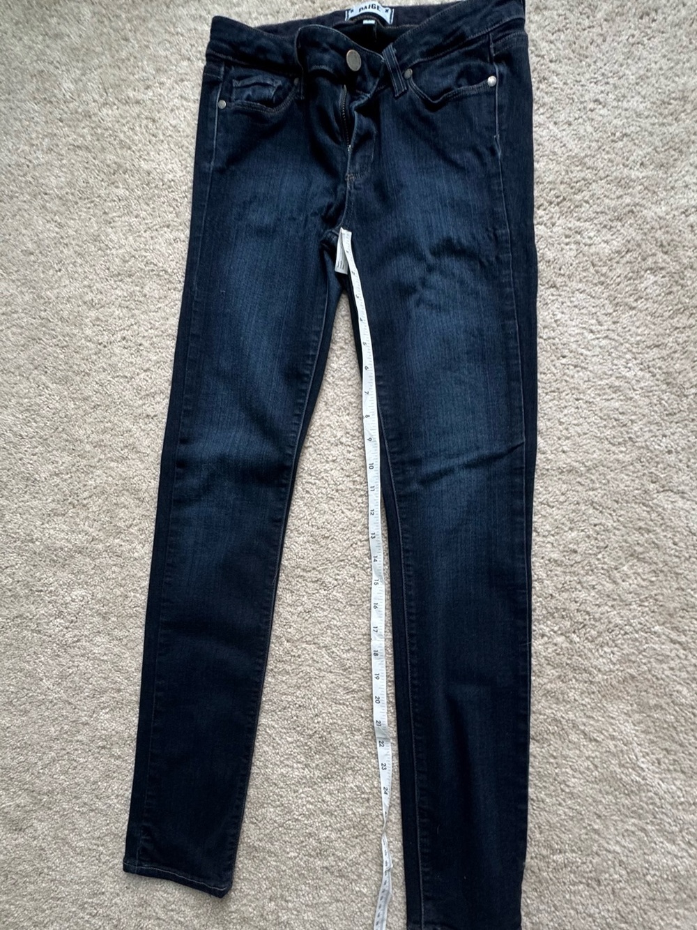PAIGE Dark Indigo Skinny Jeans